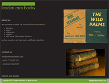 Tablet Screenshot of londonrarebooks.com